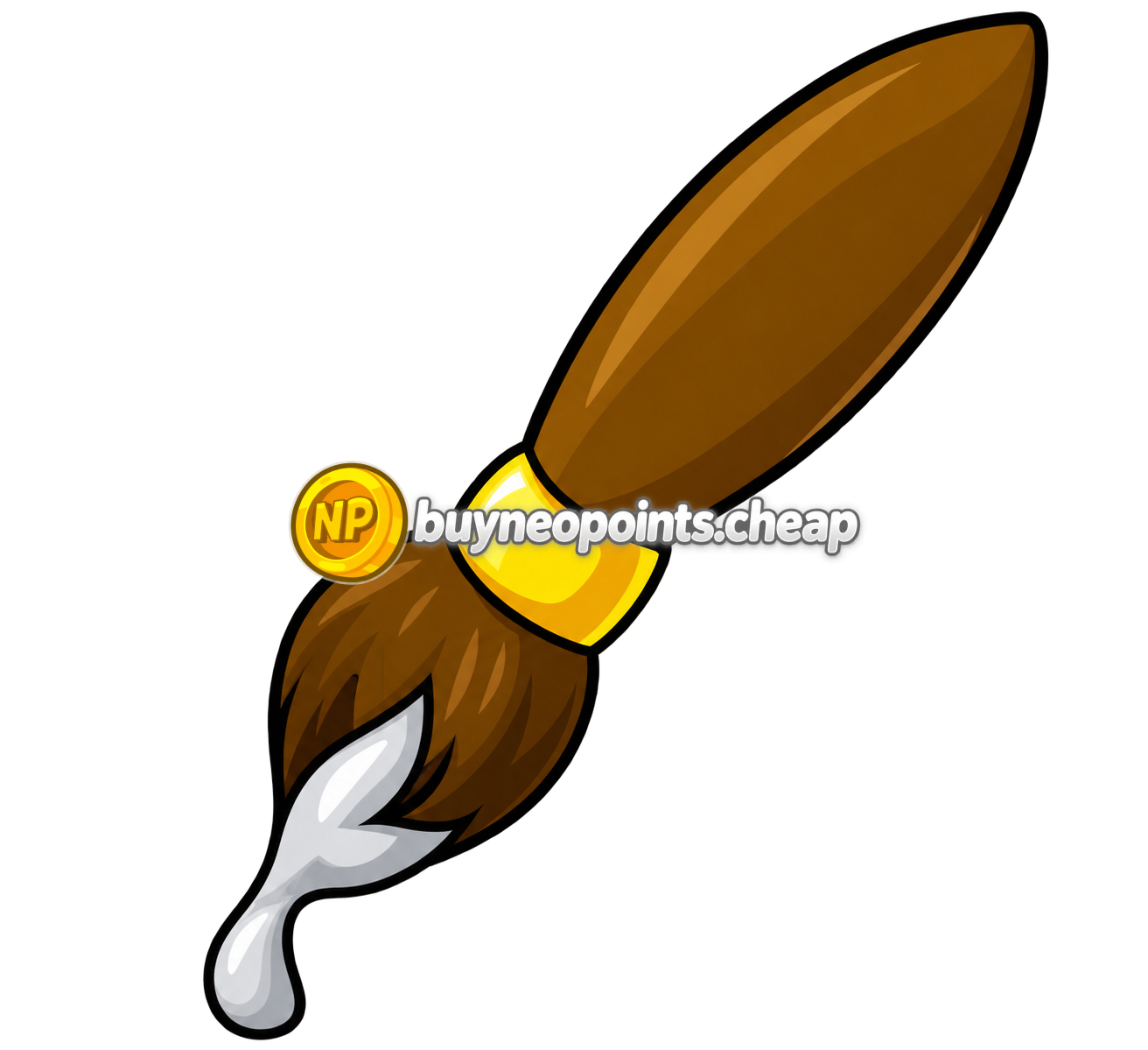 Grey Petpet Paint Brush