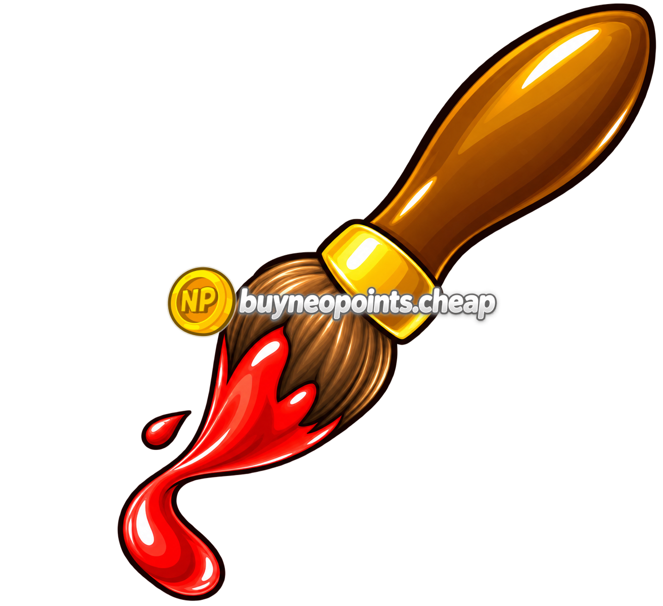 Red Petpet Paint Brush
