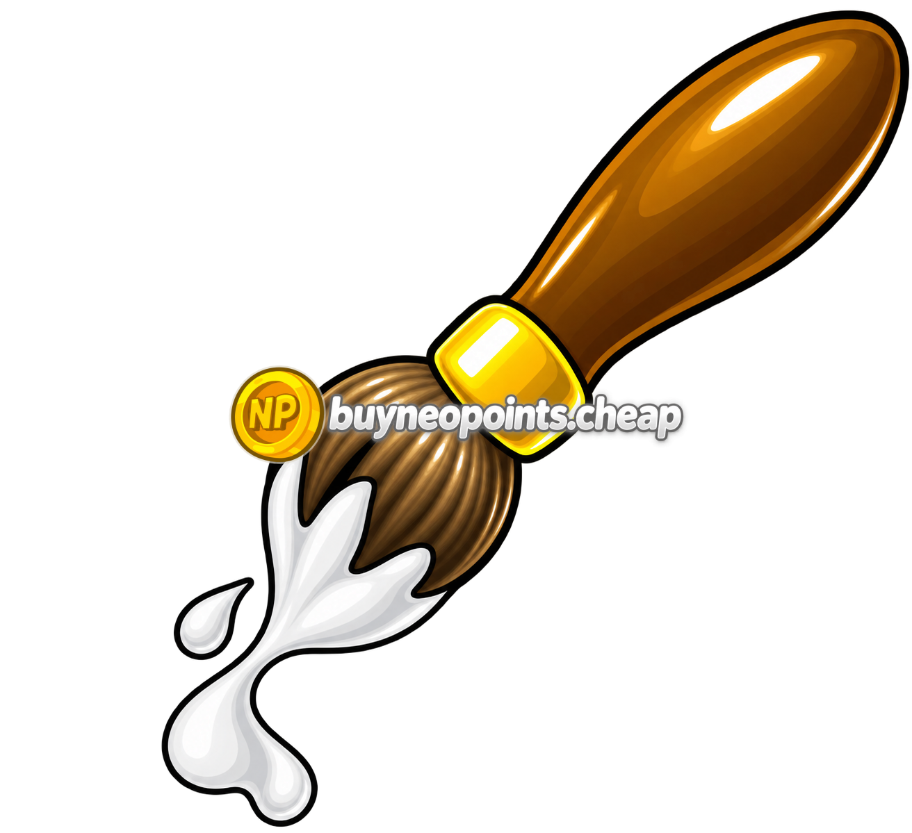 White Petpet Paint Brush